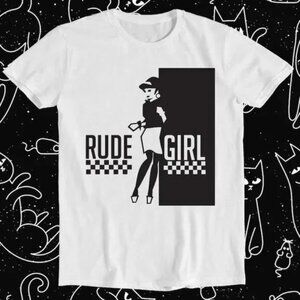 Rude Girl Ska Style Graphic T-Shirt – Vintage 2 Tone Ska Music Fan Tee